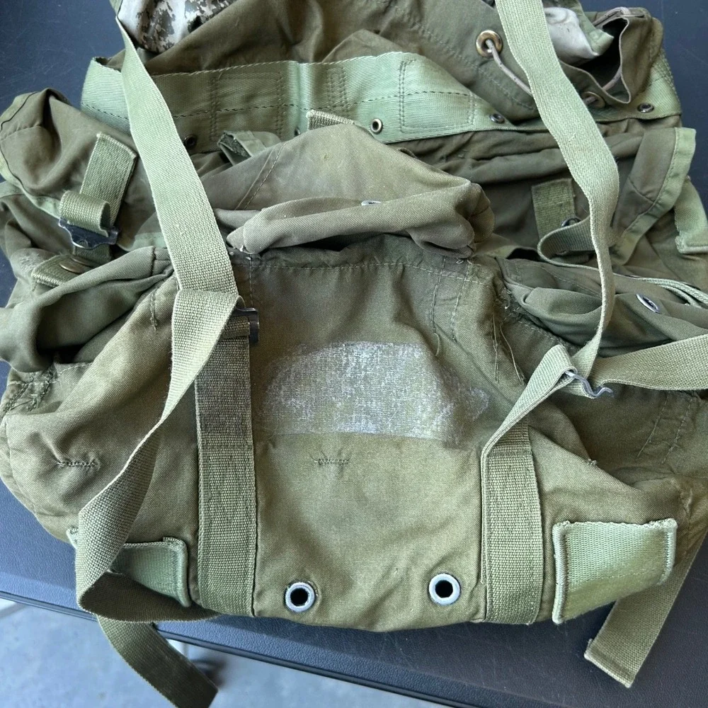 Vintage Military ALICE Field Pack Rucksack Olive Drab Canvas Backpack USA Made